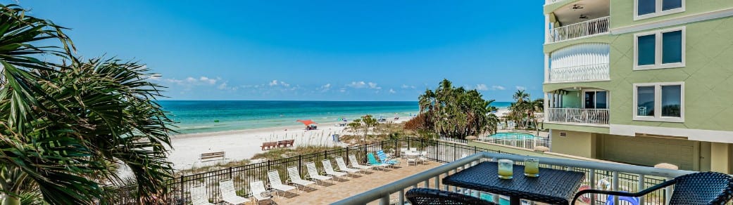 Beachfront Indian Shores rental with Florida Gulf Coast views