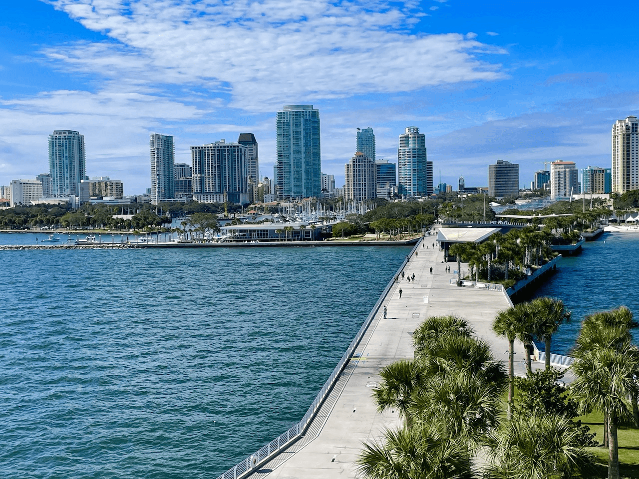 Downtown St. Petersburg near Indian Shores rentals on Florida Gulf Coast