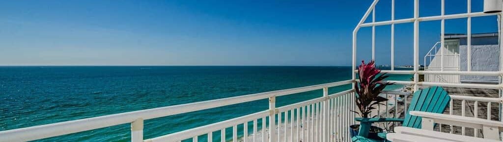 Oceanfront Treasure Island beach rental with Gulf Coast views