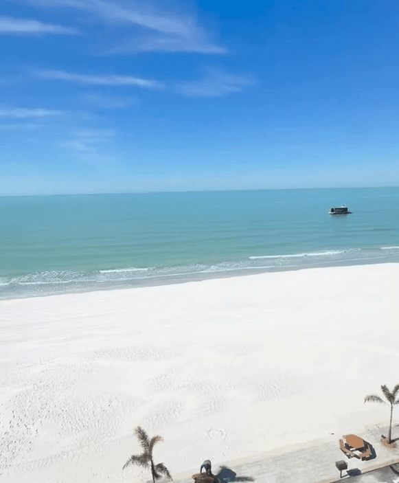 Private ocean view from a Treasure Island Florida vacation rental