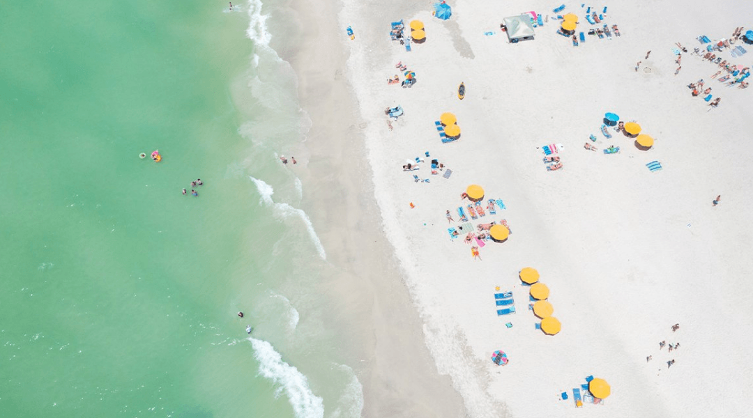Aerial view of Treasure Island Beach