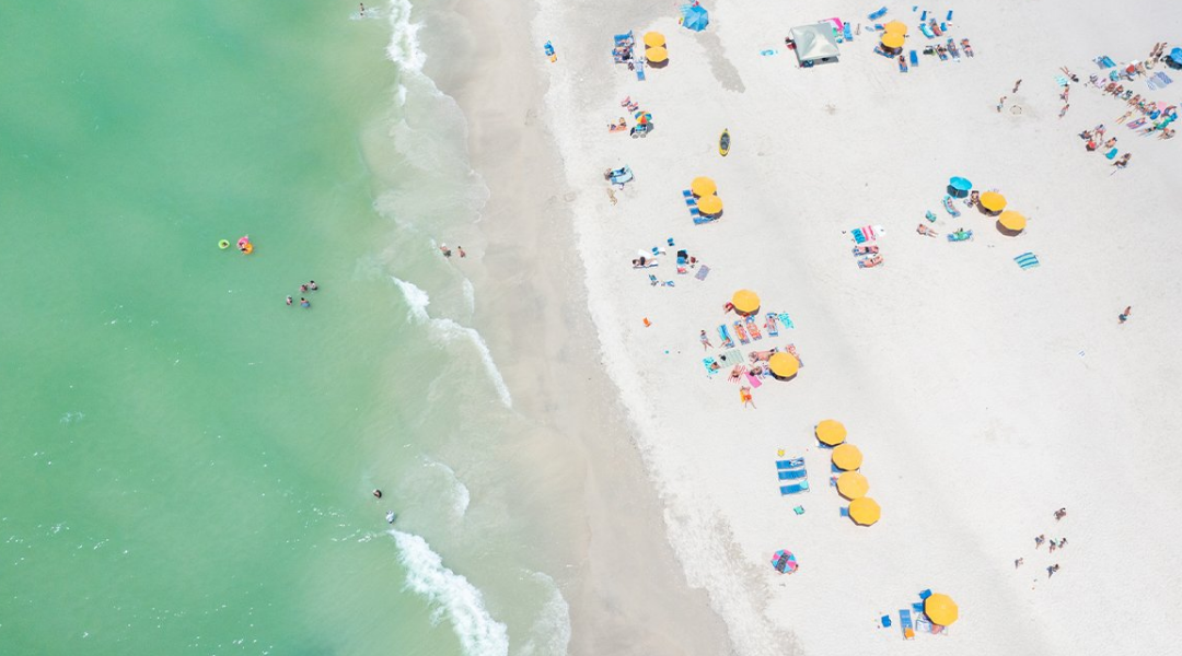 Aerial view of Treasure Island Beach