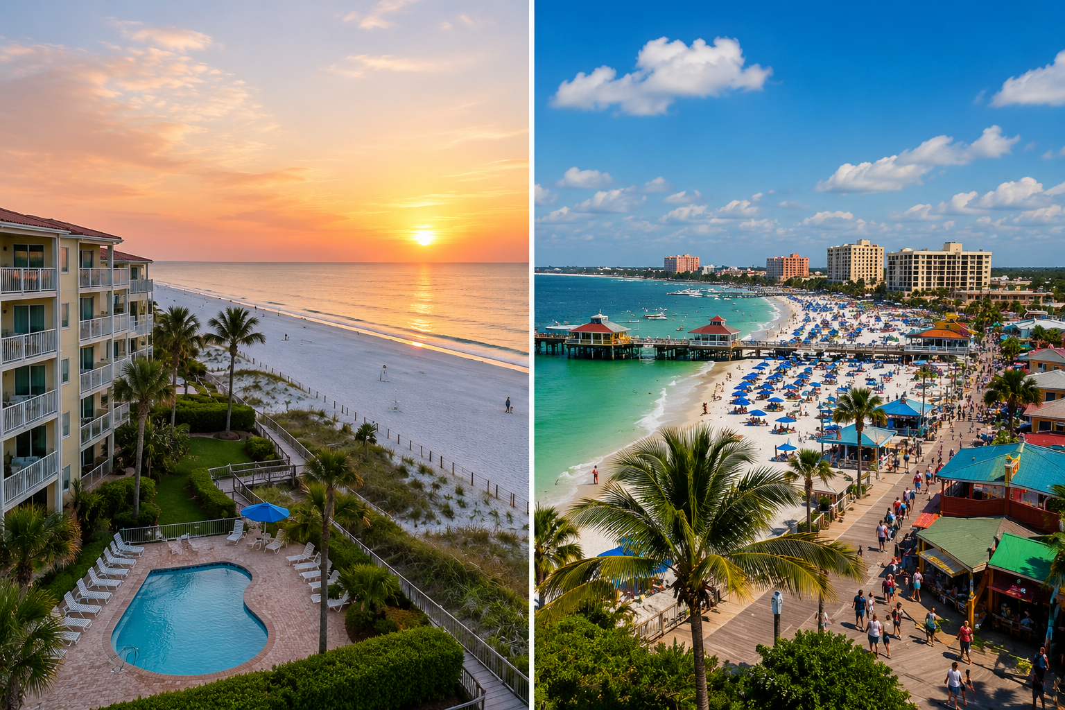 Treasure Island vs Clearwater Beach: Where Should You Stay? travel guide near Treasure Island and Indian Shores vacation rentals